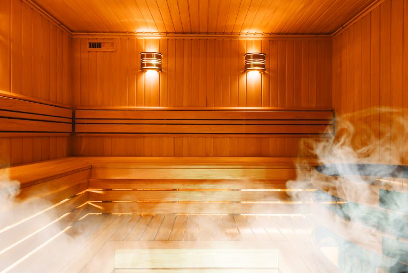 Steam and sauna wellness suite at Republic of Nature